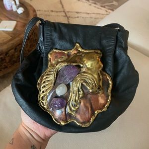 Unique Vintage Fancy Nancy Handmade Leather Bag